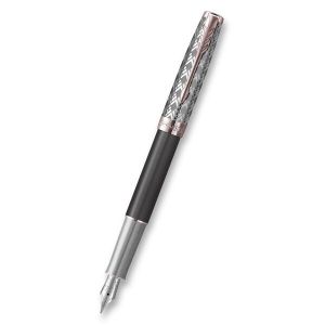Plnicí pero Parker Sonnet Premium Metal Grey PGT, 18K - hrot F