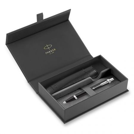 Dárková kazeta Parker IM Essential Matte Black CT - sada kuličkové pero a pouzdro