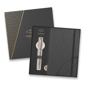 Dárková kazeta Parker Sonnet Stainless Steel CT - sada kuličkové pero a zápisník