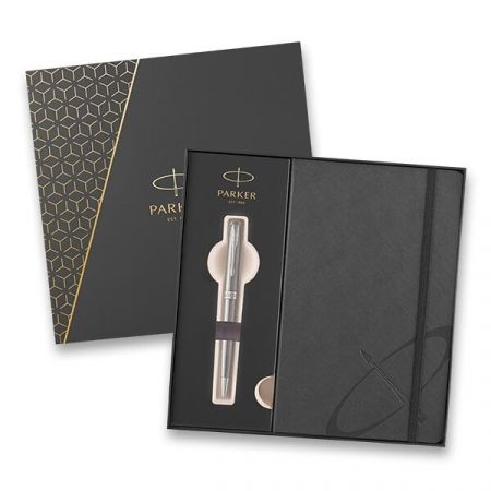 Dárková kazeta Parker Sonnet Stainless Steel CT - sada kuličkové pero a zápisník