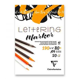 Blok Clairefontaine Lettering - A4, 20 listů, 190 g