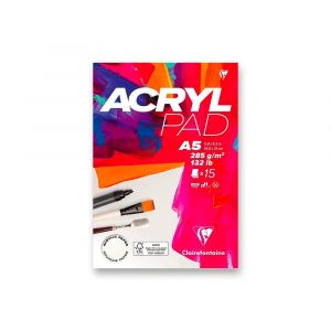 Blok Clairefontaine Acrylpad - A5, 15 listů, 285 g