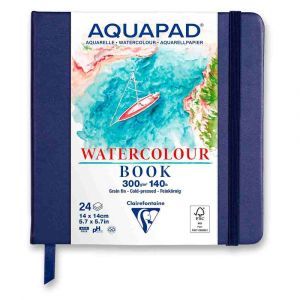 Blok Clairefontaine Aquapad Watercolor Book - 14 x 14 cm, 24 listů, 300 g