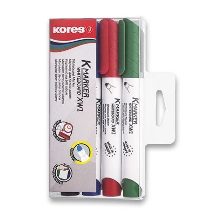 Popisovač Kores K-Marker Whiteboard - sada 4 barev