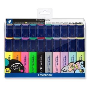 Zvýrazňovače "Textsurfer Classic", 20 barev, 1-5 mm, STAEDTLER 364 WP20
