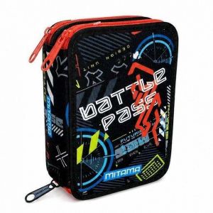 Penál plný "Triplo", Spacebattle, třípatrový, na zip, MITAMA 64972