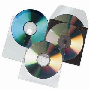 CD obálka, samolepicí, s klopou, 127x127mm, 100ks, DJOIS