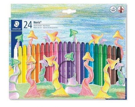 Voskovky "Noris 221", 24 barev, vysouvací, STAEDTLER 221 NWP24