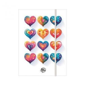 Desky s gumičkou "Love", karton, A4, OPTISCHOOL 27IGM00-005