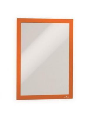 Prezentační rám "DURAFRAME", oranžová, A4, samolepicí, 10 ks, DURABLE 488209