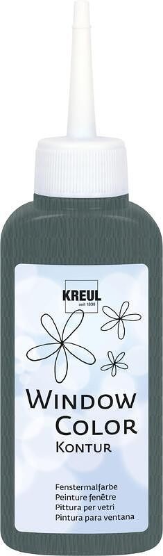 Barva na sklo Window Color, Konturovací barva, Gray, 80ml, KREUL