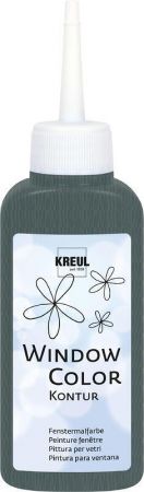 Barva na sklo Window Color, Konturovací barva, Gray, 80ml, KREUL