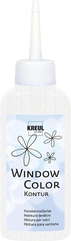 Barva na sklo Window Color, Konturovací barva, White, 80ml, KREUL