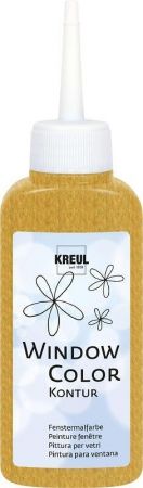 Barva na sklo Window Color, Konturovací barva, Gold, 80ml, KREUL