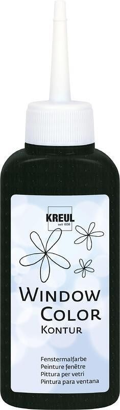 Barva na sklo Window Color, Konturovací barva, Black, 80ml, KREUL
