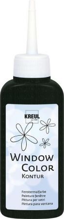 Barva na sklo Window Color, Konturovací barva, Black, 80ml, KREUL
