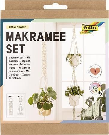 Sada Makramé "Urban Jungle", 2 dekorace, 7 dílů, FOLIA 23729