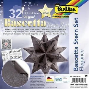 Origami papír na Bascetta hvězdu "Elegance", hnědá, 19,5 x 19,5 cm, FOLIA 212/2020