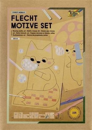 Creative weaving motif set, 225 pieces, FOLIA, forest animals