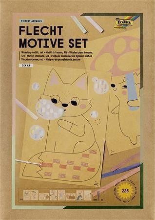 Creative weaving motif set, 225 pieces, FOLIA, forest animals