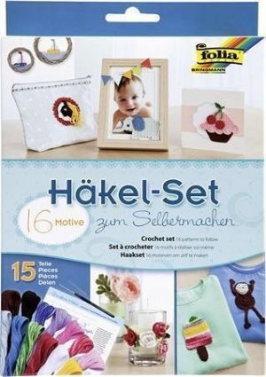 Sada na háčkování, 16 motivů, 15 dílů, FOLIA 23919