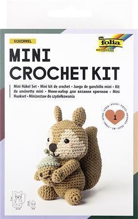 Sada na háčkování, veverka, mini (nová edice), FOLIA 23920