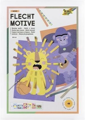 Creative weaving motif set, 48 pieces, FOLIA, safari