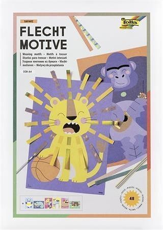 Creative weaving motif set, 48 pieces, FOLIA, safari