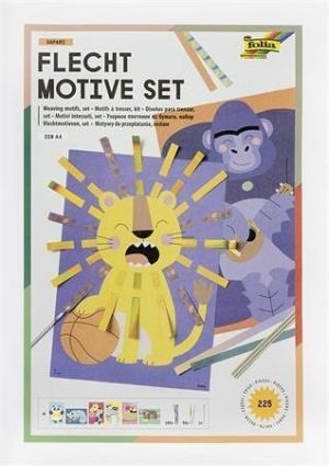 Creative weaving motif set, 225 pieces, FOLIA, safari
