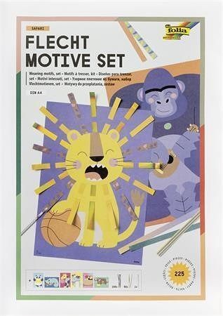 Creative weaving motif set, 225 pieces, FOLIA, safari