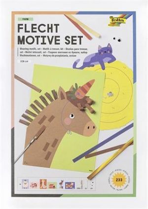 Creative weaving motif set, 233 pieces, FOLIA, farm