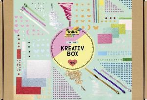 Creative set, in a box, 900 pieces, FOLIA "Glitter", glittery