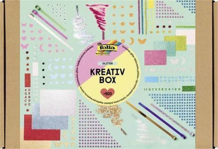 Creative set, in a box, 900 pieces, FOLIA "Glitter", glittery