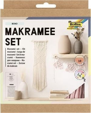 Sada Makramé "Boho", 2 dekorace, 10 dílů, FOLIA 23719
