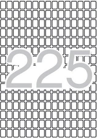Etikety, zaoblené rohy, 8x12 mm, 3375 ks/bal., A5, APLI - 15 listů