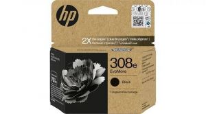 7FP22UE Inkoustová cartridge HP 308e EvoMore, do tiskárny Deskjet 2900, Envy 6110e, černá,