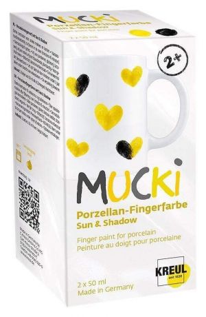 Prstové barvy na porcelán "MUCKI Sun & Shadow", sada, 2 x 50 ml, KREUL