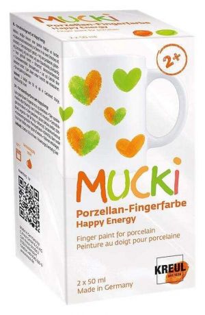 Prstové barvy na porcelán "MUCKI Happy energy", sada, 2 x 50 ml, KREUL