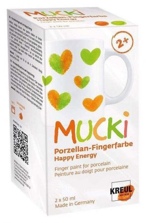 Prstové barvy na porcelán "MUCKI Happy energy", sada, 2 x 50 ml, KREUL