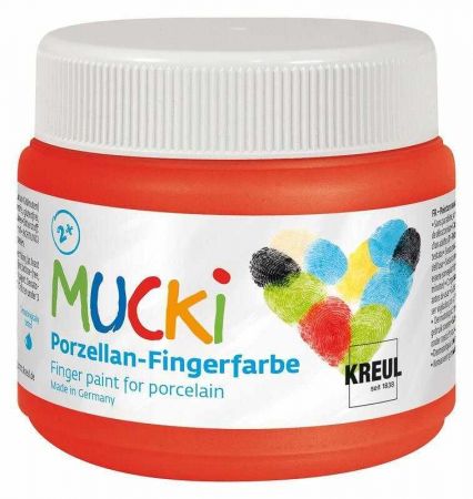 Prstová barva na porcelán "MUCKI", červená, 150 ml, KREUL