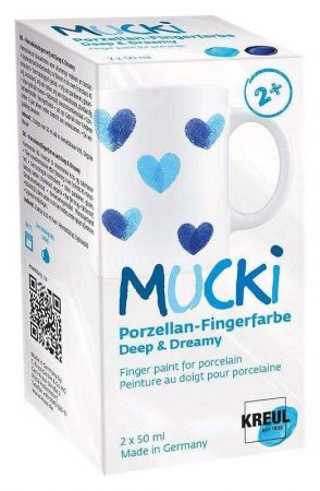 Prstové barvy na porcelán "MUCKI Deep Dreamy", sada, 2 x 50 ml, KREUL