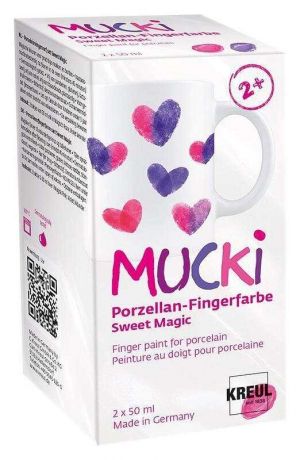Prstové barvy na porcelán "MUCKI Sweet Magic", sada, 2 x 50 ml, KREUL
