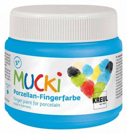 Prstová barva na porcelán "MUCKI", modrá, 150 ml, KREUL