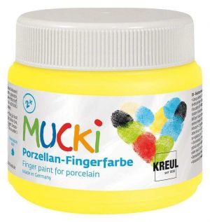 Prstová barva na porcelán "MUCKI", žlutá, 150 ml, KREUL