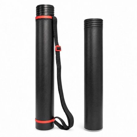 Tubus Premium, extra dlouhý, 80 × 1200–1600 mm, PE, černá, RUMOLD