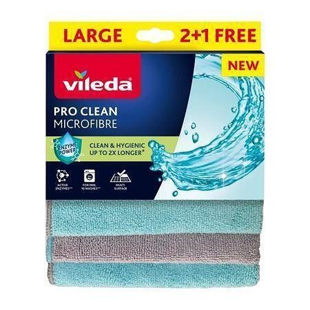 Hadřík "Pro Clean", s mikrovlákny, 2+1 ks, VILEDA