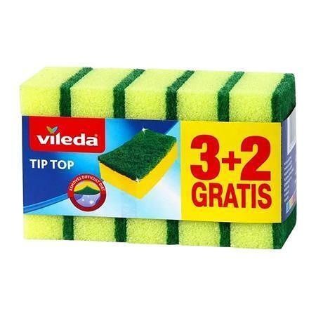 Houba na nádobí "Tip Top", žlutá, 3+2 ks, VILEDA F25302