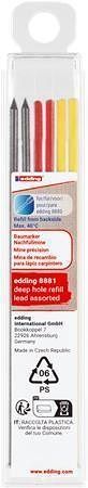 Náhradní náplň k technické tužce pro značení otvorů "8881", 3 barvy, 2,8 mm, EDDING 711004