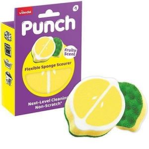 Houbička "Punch Scrub 'n' Flex“, citronová, VILEDA 552538