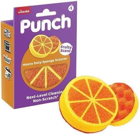 Houbička "Punch Dual Action Scrub“, pomerančová, VILEDA 552539